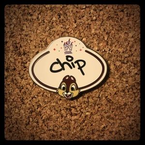 HKDL Disney Chip Name Tag Pin
